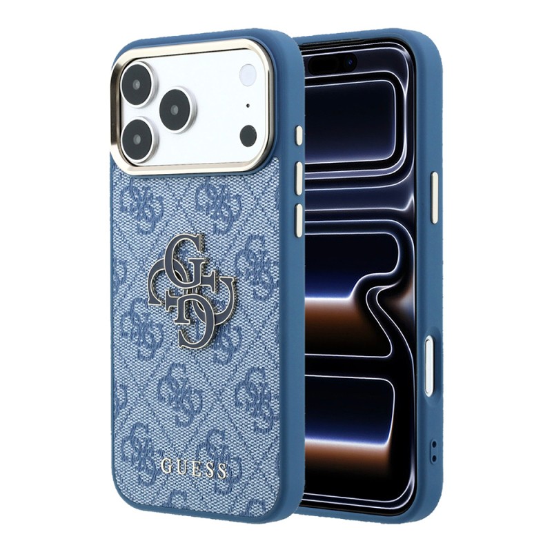 Apple iPhone 18 Pro Max Case Guess Original Licensed 4G Large Resin Logo PU Cover - 4