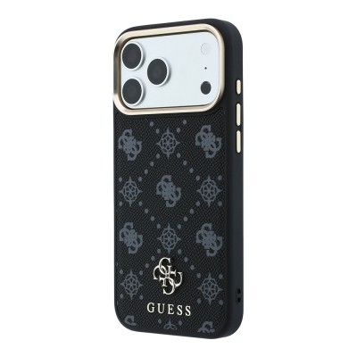 Apple iPhone 18 Pro Max Case Guess Original Licensed M-safe Charging Feature Classic Text and 4G Logo PU Leather Peony Cover - 12