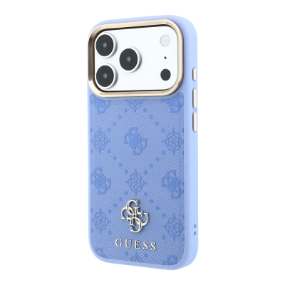 Apple iPhone 18 Pro Max Case Guess Original Licensed M-safe Charging Feature Classic Text and 4G Logo PU Leather Peony Cover - 26