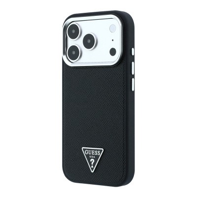 Apple iPhone 18 Pro Max Case Guess Original Licensed M-safe Charging Feature Grained Triangle Cover - 4