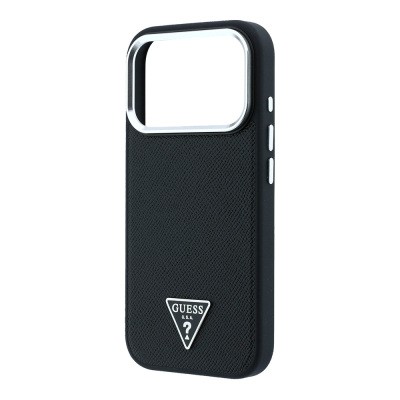 Apple iPhone 18 Pro Max Case Guess Original Licensed M-safe Charging Feature Grained Triangle Cover - 8