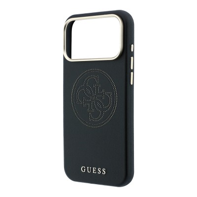 Apple iPhone 18 Pro Max Case Guess Original Licensed M-safe Charging Feature PU Perforated 4G and Text Logo Cover - 16