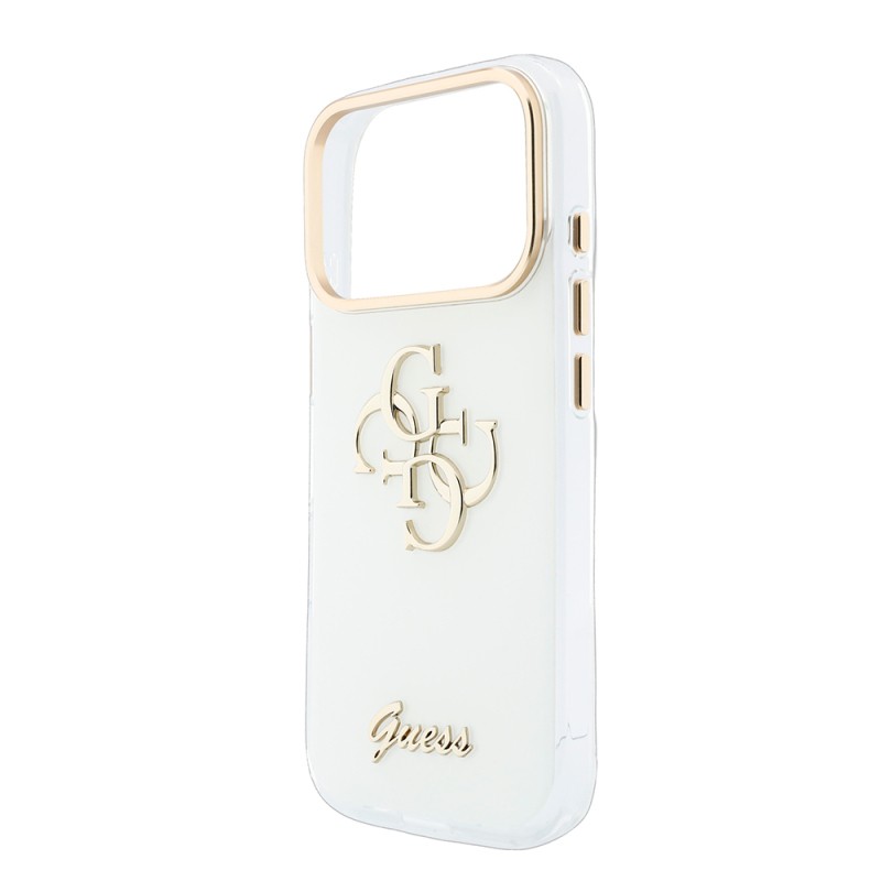 Apple iPhone 18 Pro Max Case Guess Original Licensed Silicone Cover with Large Metal Logo and Text/4G Design. - 10