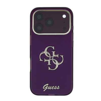 Apple iPhone 18 Pro Max Case Guess Original Licensed Silicone Cover with Large Metal Logo and Text/4G Design. - 21