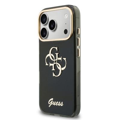Apple iPhone 18 Pro Max Case Guess Original Licensed Silicone Cover with Large Metal Logo and Text/4G Design. - 34
