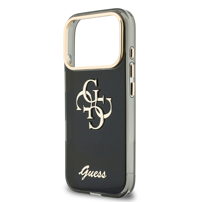 Apple iPhone 18 Pro Max Case Guess Original Licensed Silicone Cover with Large Metal Logo and Text/4G Design. - 38