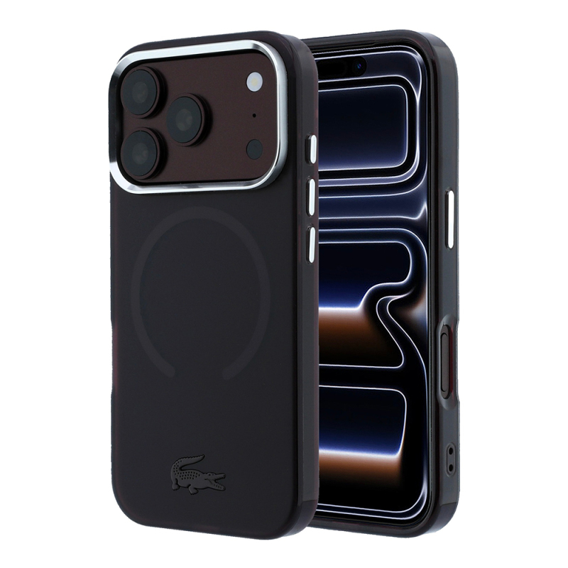 Apple iPhone 18 Pro Max Case – Lacoste Officially Licensed M-Safe C-Magnet IML Frosted Cover with Iconic Crocodile Logo - 2