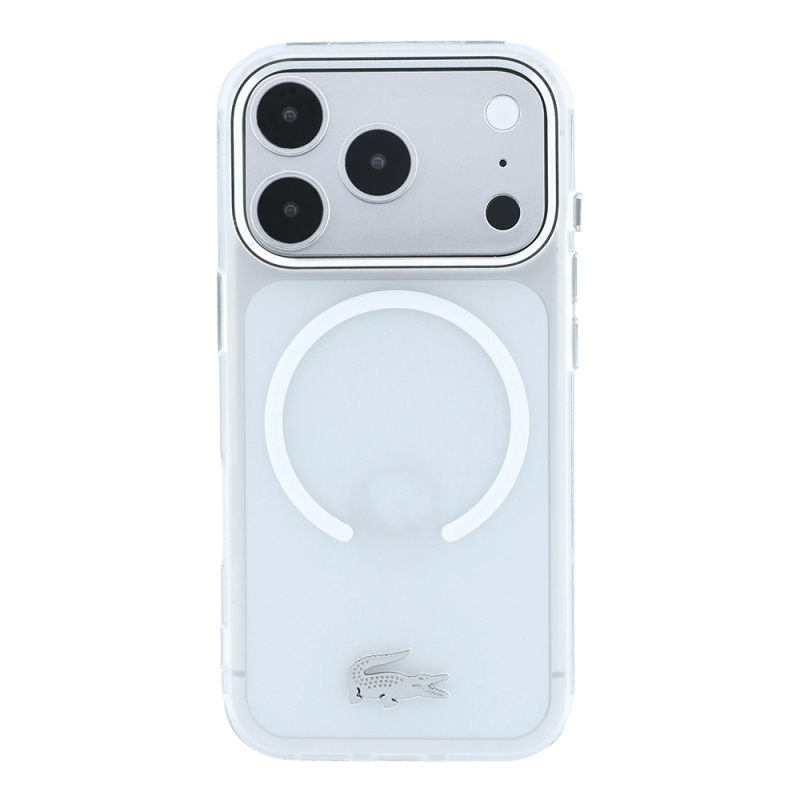 Apple iPhone 18 Pro Max Case – Lacoste Officially Licensed M-Safe C-Magnet IML Frosted Cover with Iconic Crocodile Logo - 20