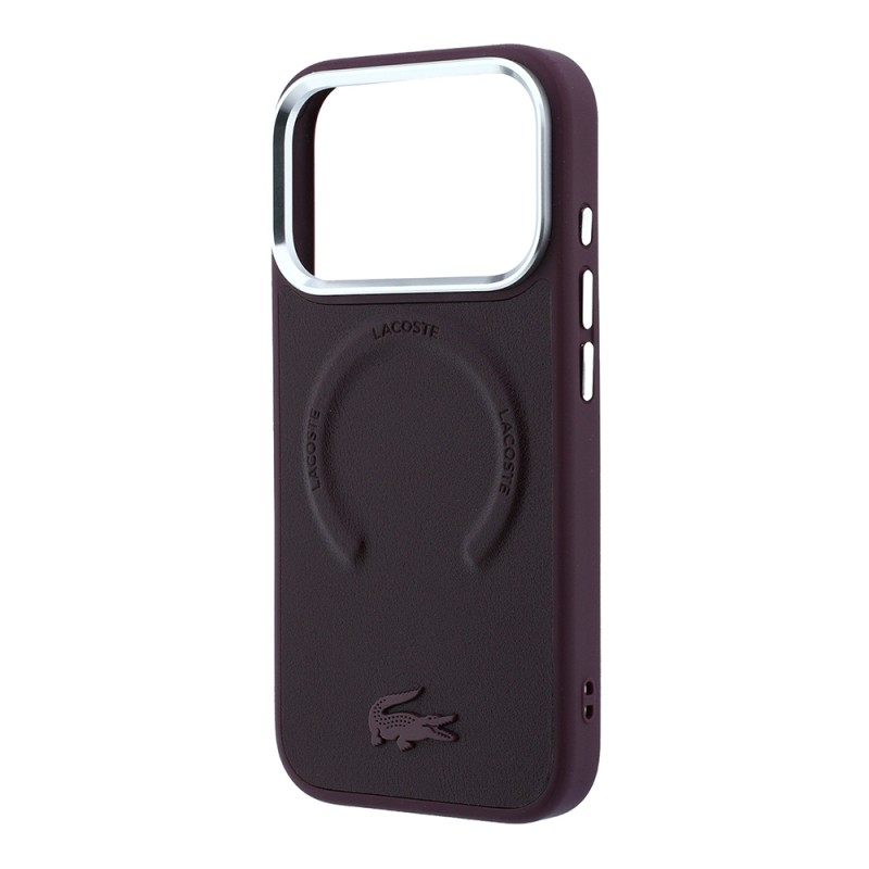 Apple iPhone 18 Pro Max Case, Lacoste Original Licensed, M-safe Charging Enabled, Lenglen Icon Metal Logo Cover - 6