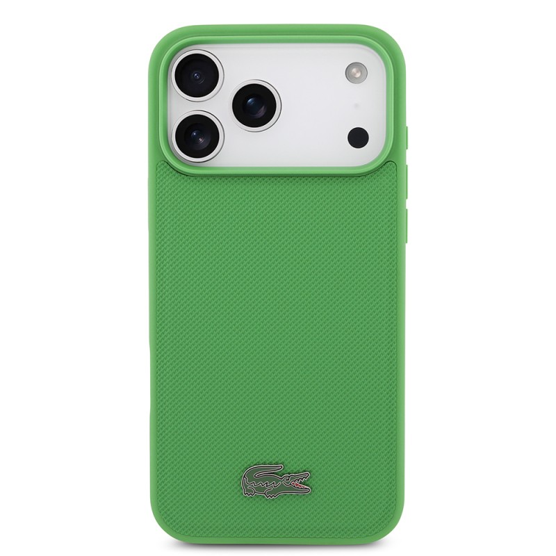 Apple iPhone 18 Pro Max Case, Lacoste Original Licensed, M-safe Charging Enabled, PU Piqué Patterned Cover with Metal Logo. - 8