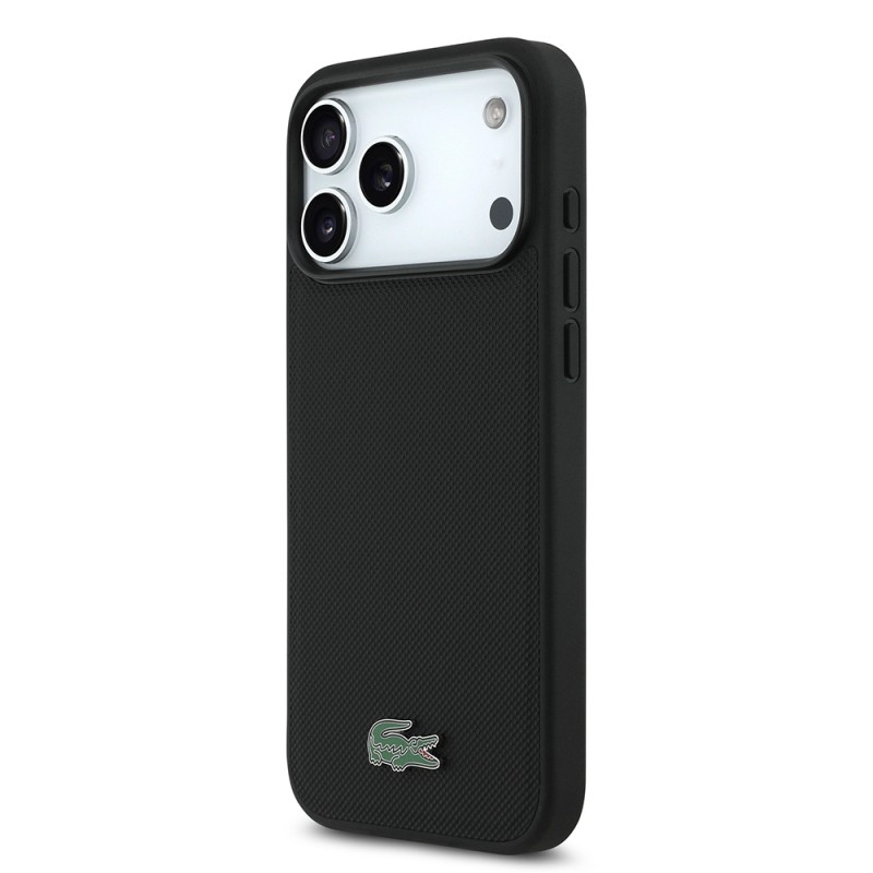 Apple iPhone 18 Pro Max Case, Lacoste Original Licensed, M-safe Charging Enabled, PU Piqué Patterned Cover with Metal Logo. - 14