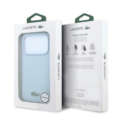 Apple iPhone 18 Pro Max Case, Lacoste Original Licensed, M-safe Charging Enabled, PU Piqué Patterned Cover with Metal Logo. - 48