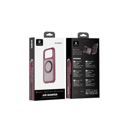 Apple iPhone 18 Pro Max Case Lenyes Air Bumper Series M-safe Charging Enabled Airbag Designed Stand Cover - 9