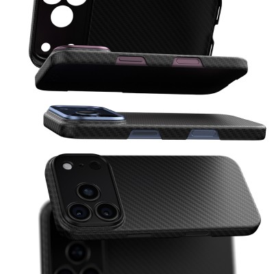 Apple iPhone 18 Pro Max Case M-safe Charging Enabled 1500D Aramid Fiber Lens Protector Amazingthing Titan Max Series Carbon Cover - 8