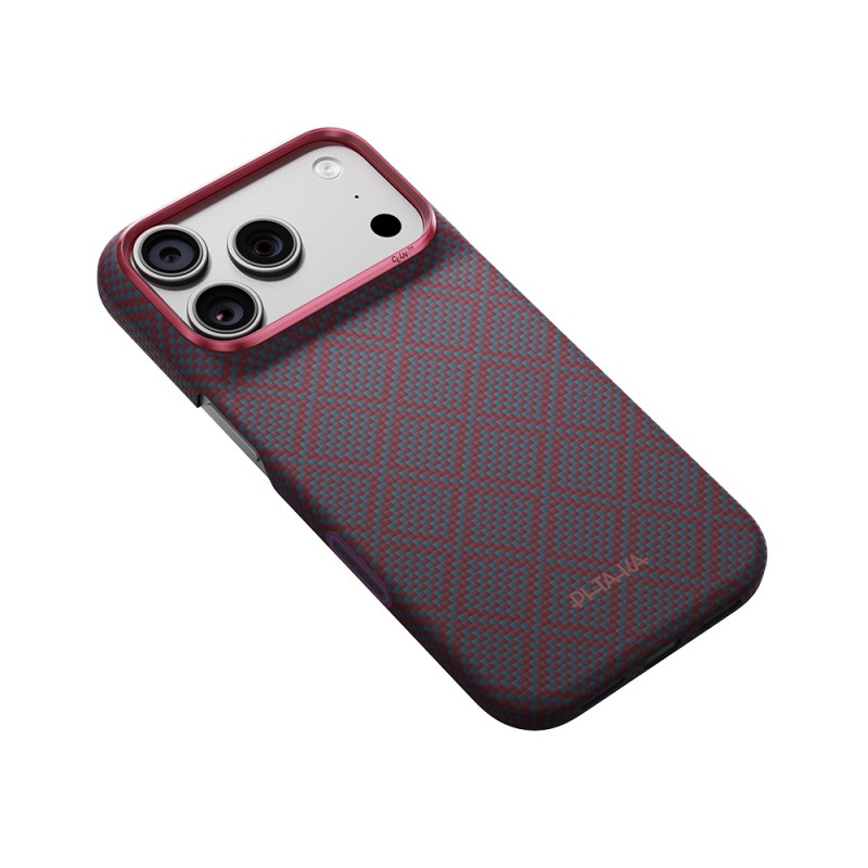Apple iPhone 18 Pro Max Case M-safe Charging Enabled Aramid Carbon Fiber Pitaka Argyle Series Cover - 16
