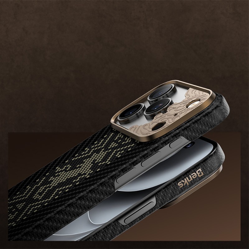 Apple iPhone 18 Pro Max Case M-safe Charging Feature Benks ArmorAir Knight Series C1 Kevlar Elevated Camera Frame Cover - 15