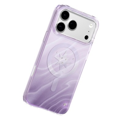 Apple iPhone 18 Pro Max Case M-Safe Charging Feature Original Swarovski Crystal Embellished Zore Paris Rovix Hard PC Cover - 4