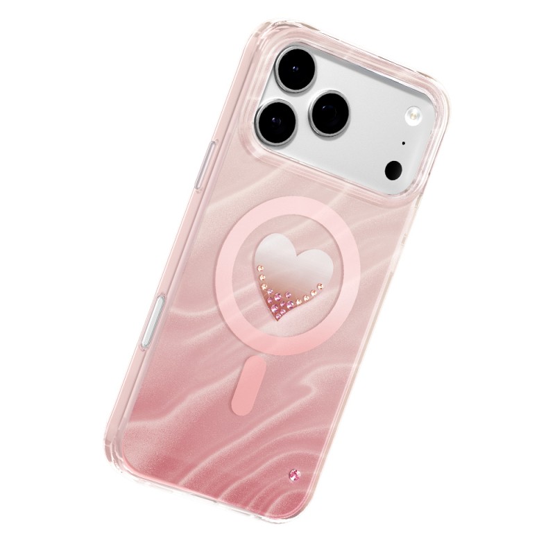 Apple iPhone 18 Pro Max Case M-Safe Charging Feature Original Swarovski Crystal Embellished Zore Paris Rovix Hard PC Cover - 13