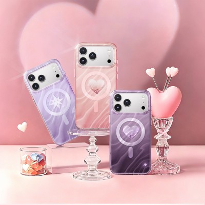 Apple iPhone 18 Pro Max Case M-Safe Charging Feature Original Swarovski Crystal Embellished Zore Paris Rovix Hard PC Cover - 31