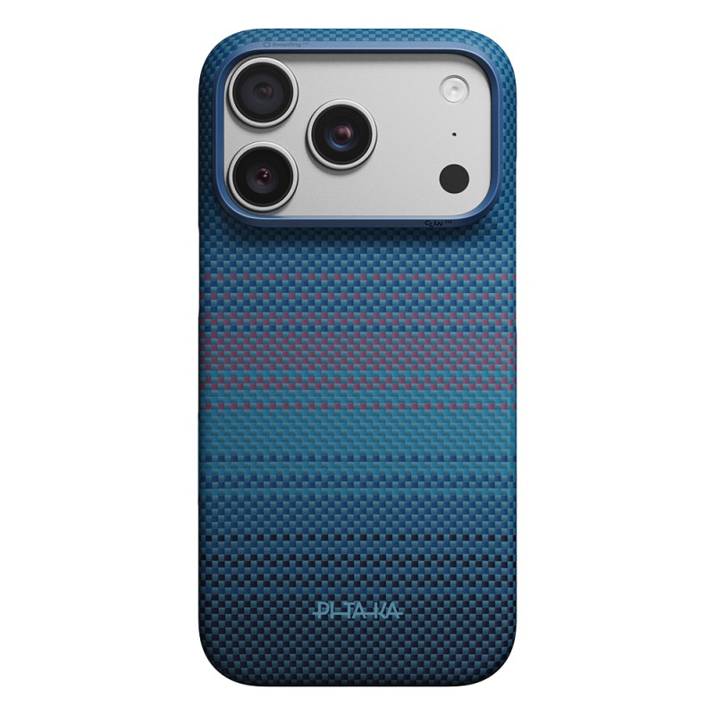 Apple iPhone 18 Pro Max Case M-safe Charging Feature Pitaka Moonrise 2.0 Nights Series Aramid Carbon Fiber Cover - 2