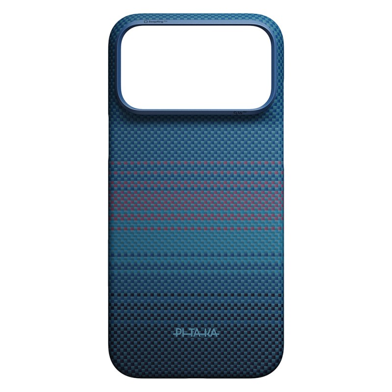 Apple iPhone 18 Pro Max Case M-safe Charging Feature Pitaka Moonrise 2.0 Nights Series Aramid Carbon Fiber Cover - 6