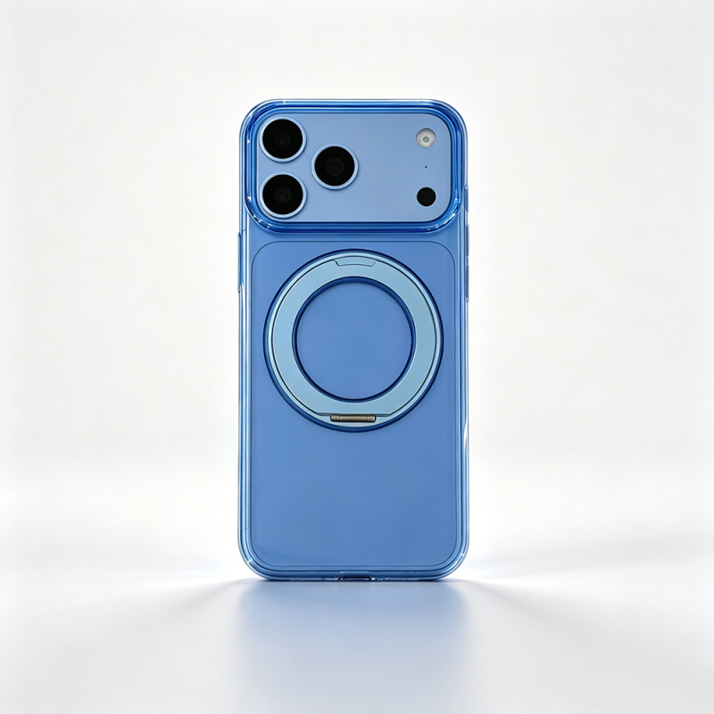 Apple iPhone 18 Pro Max Case M-Safe Charging Feature Zore Luzer 360 Stand Cover - 6