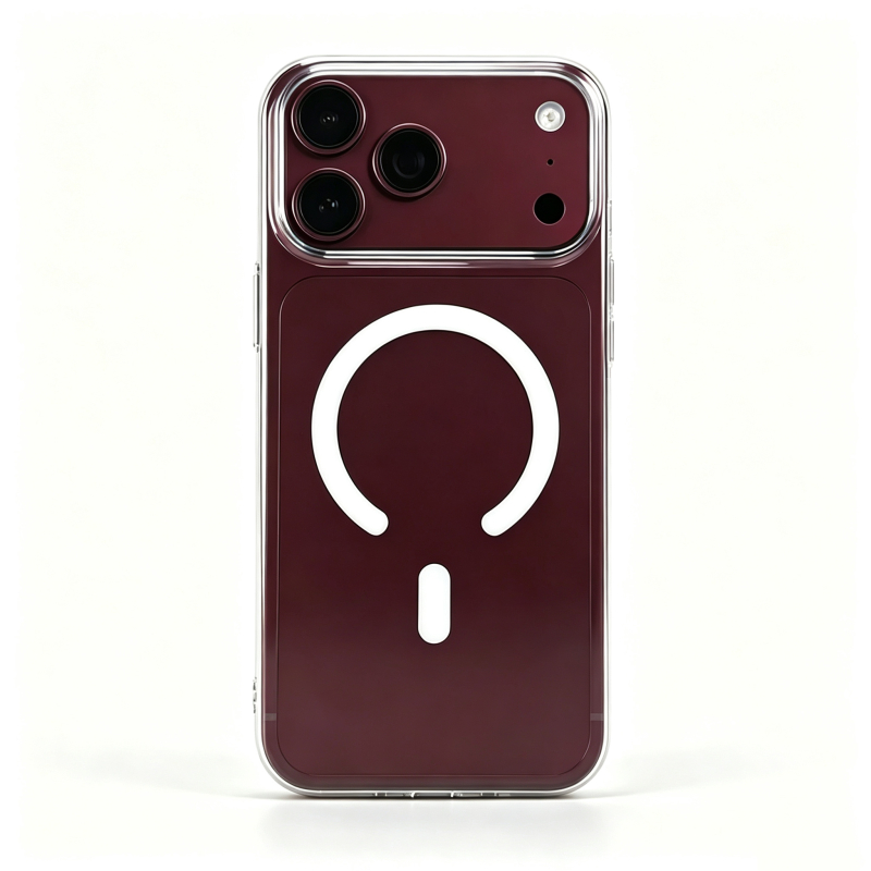 Apple iPhone 18 Pro Max Case M-Safe Charging Feature Zore Transparent Porto Single Camera Frame Cover  - 2