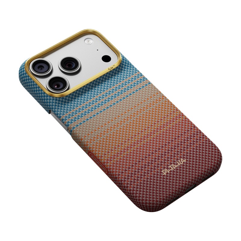 Apple iPhone 18 Pro Max Case M-safe Charging Pitaka Sunset 2.0 California Dream Series Aramid Fiber Cover - 6
