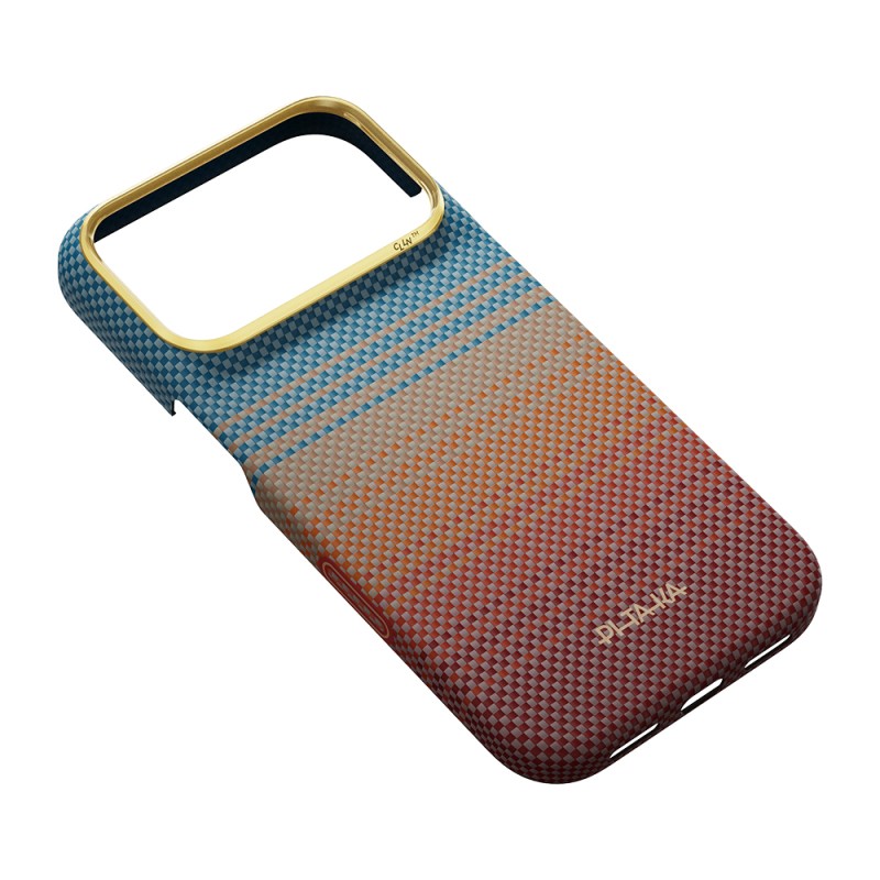 Apple iPhone 18 Pro Max Case M-safe Charging Pitaka Sunset 2.0 California Dream Series Aramid Fiber Cover - 12