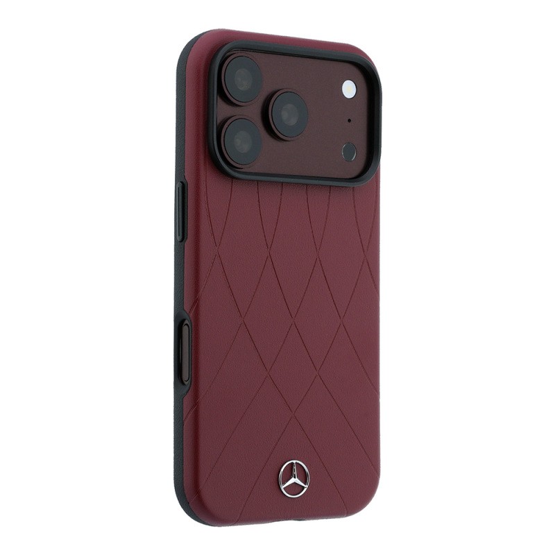 Apple iPhone 18 Pro Max Case – Mercedes-Benz Officially Licensed "Crossed Lines" Cover with 3D Metal Logo and M-Safe Charging Compatibility - 5