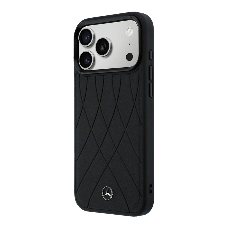 Apple iPhone 18 Pro Max Case – Mercedes-Benz Officially Licensed "Crossed Lines" Cover with 3D Metal Logo and M-Safe Charging Compatibility - 10