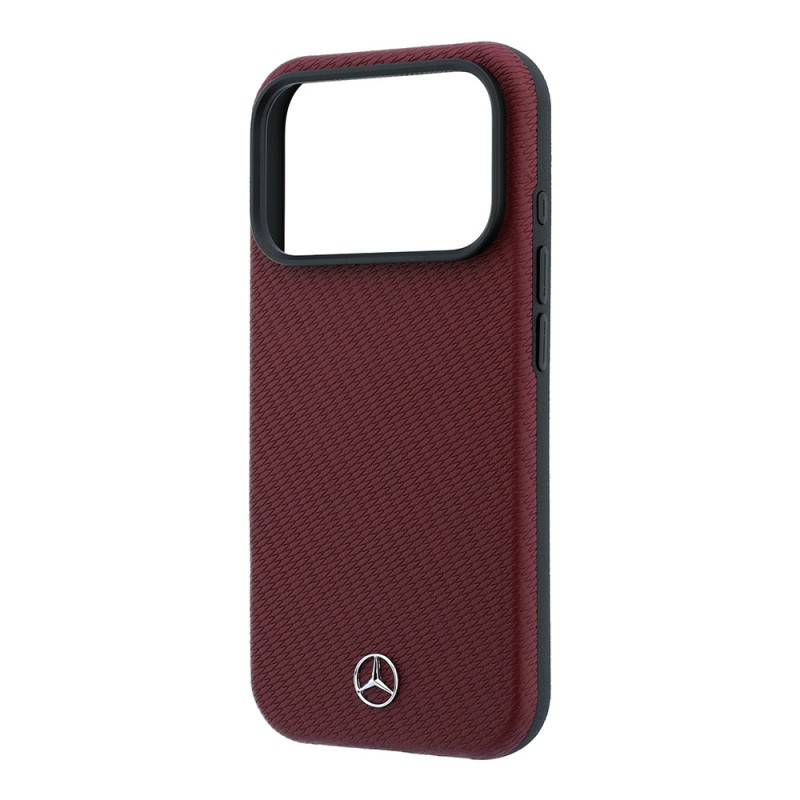 Apple iPhone 18 Pro Max Case – Mercedes-Benz Officially Licensed – M-Safe Charging Compatible – Wrap Wood & Leather Cover with 3D Metal Logo - 6