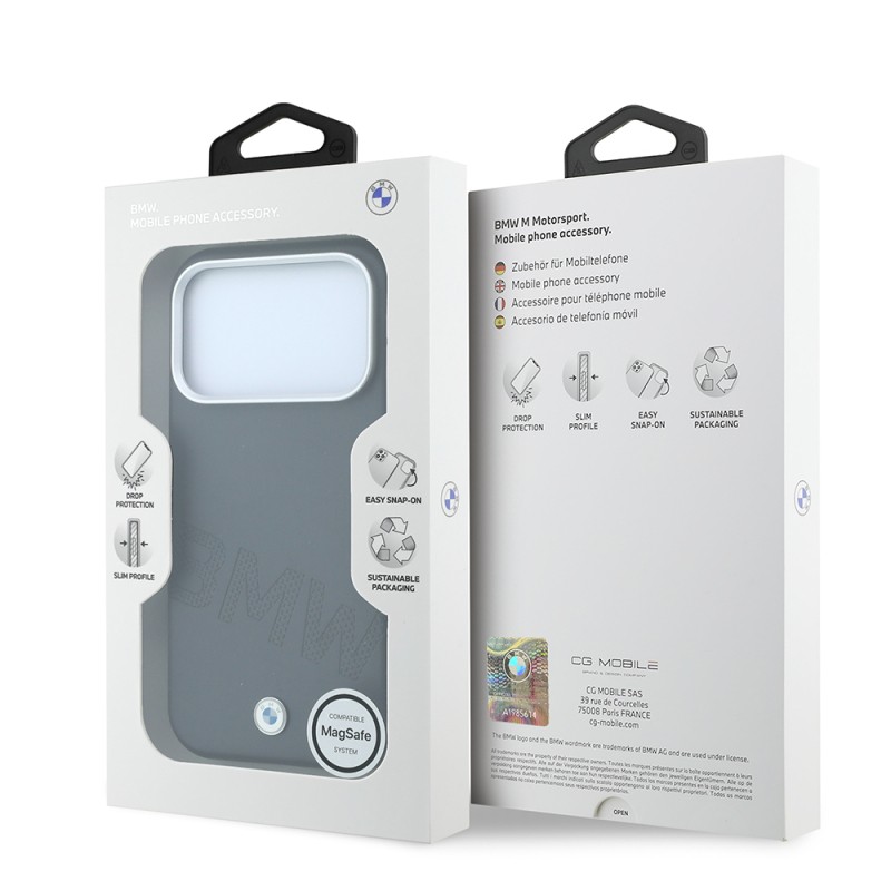 Apple iPhone 18 Pro Max Case Original Licensed BMW M-Safe Charging Feature Design PU Metal Logo Cover - 15