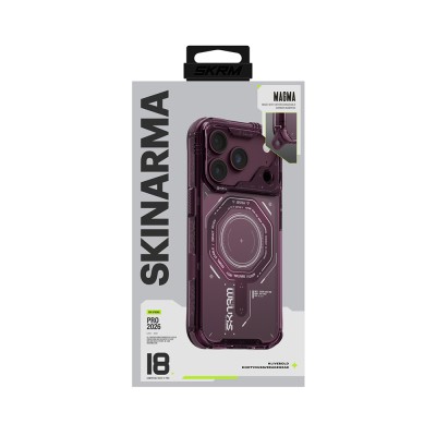 Apple iPhone 18 Pro Max Case SkinArma M-safe Charging Enabled Airbag Design Magma Cover - 10