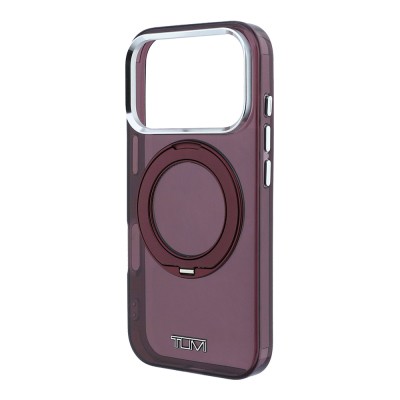 Apple iPhone 18 Pro Max Case TUMI Original Licensed M-safe Charging Feature 360 Degree Rotating Stand Transparent Cover - 11