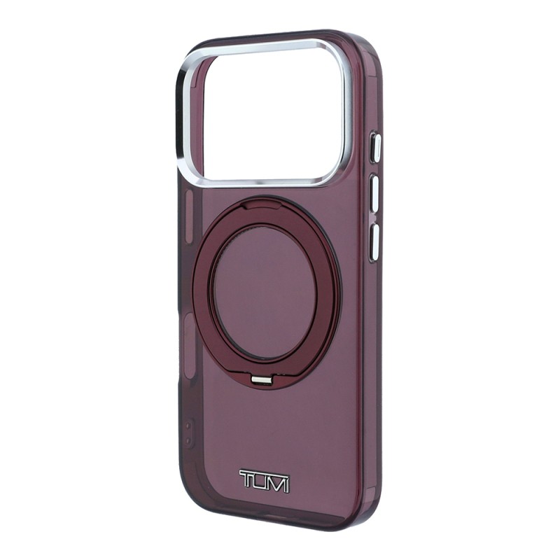 Apple iPhone 18 Pro Max Case TUMI Original Licensed M-safe Charging Feature 360 Degree Rotating Stand Transparent Cover - 11