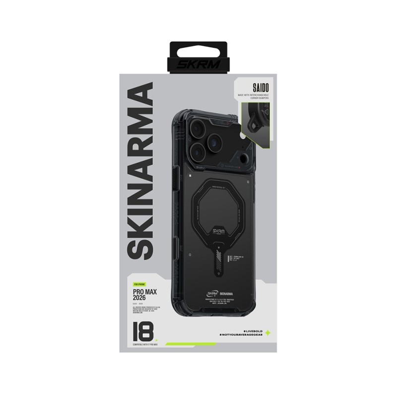 Apple iPhone 18 Pro Max Case with M-safe Charging Feature, Transparent Airbag Design, Skinarma Saido Mag-Charge Cover - 6