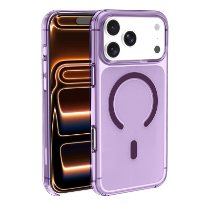 Apple iPhone 18 Pro Max Case Zore M-safe Charging Enabled Transparent Camera Frame Port Cover - 1