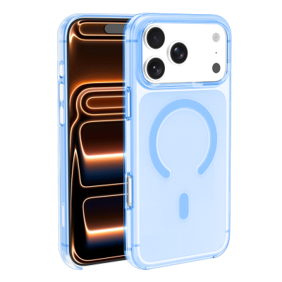 Apple iPhone 18 Pro Max Case Zore M-safe Charging Enabled Transparent Camera Frame Port Cover - 2