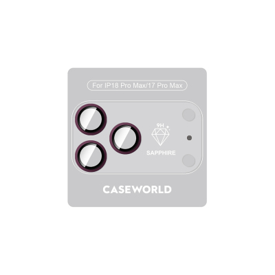 Apple iPhone 18 Pro Max CaseWorld Alloy Sapphire Safir One-Piece Anti Reflective Safir Kamera Lens Koruyucu - CaseWorld