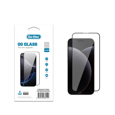 Apple iPhone 18 Pro Max Go Des OG Glass Antistatik Temperli Cam Ekran Koruyucu - Go Des