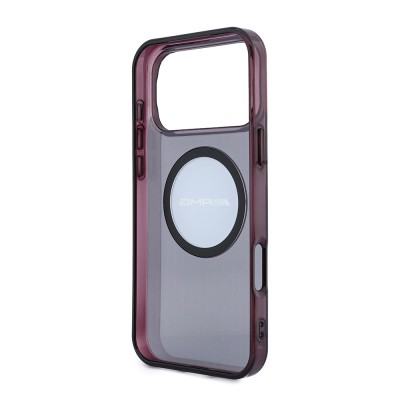 Apple iPhone 18 Pro Max Kılıf AMG Orjinal Lisanslı M-safe Şarj Özellikli Transparan IML Baskı Logolu Bicolor Block Kapak - 7