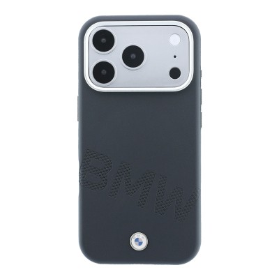 Apple iPhone 18 Pro Max Kılıf BMW Orjinal Lisanslı M-safe Şarj Özellikli Kabartma Tasarımlı PU Metal Logolu Kapak - 6