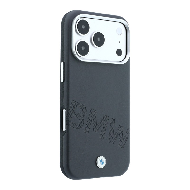 Apple iPhone 18 Pro Max Kılıf BMW Orjinal Lisanslı M-safe Şarj Özellikli Kabartma Tasarımlı PU Metal Logolu Kapak - 8
