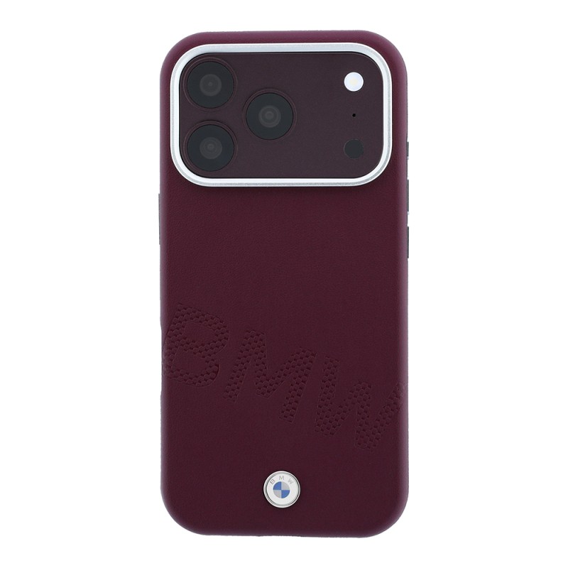 Apple iPhone 18 Pro Max Kılıf BMW Orjinal Lisanslı M-safe Şarj Özellikli Kabartma Tasarımlı PU Metal Logolu Kapak - 5