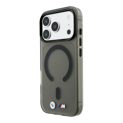 Apple iPhone 18 Pro Max Kılıf BMW Orjinal Lisanslı M-safe Şarj Özellikli Metal Buton Tasarımlı Buzlu IML Baskılı Kapak - 18