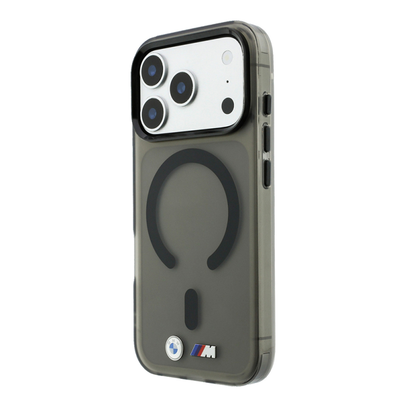 Apple iPhone 18 Pro Max Kılıf BMW Orjinal Lisanslı M-safe Şarj Özellikli Metal Buton Tasarımlı Buzlu IML Baskılı Kapak - 18