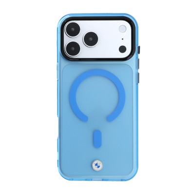 Apple iPhone 18 Pro Max Kılıf BMW Orjinal Lisanslı M-safe Şarj Özellikli Metal Logolu Buzlu IML Baskılı Kapak - 5
