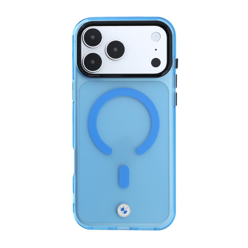 Apple iPhone 18 Pro Max Kılıf BMW Orjinal Lisanslı M-safe Şarj Özellikli Metal Logolu Buzlu IML Baskılı Kapak - 5