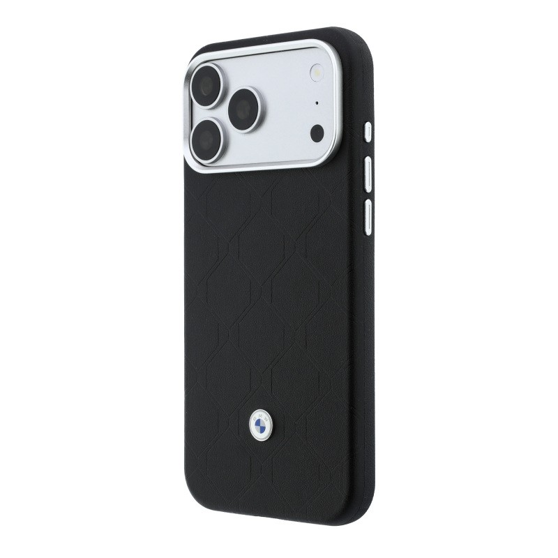 Apple iPhone 18 Pro Max Kılıf BMW Orjinal Lisanslı M-safe Şarj Özellikli Metal Logolu Kabartmalı Kapitone Deri Kartlıklı Kapak - 14
